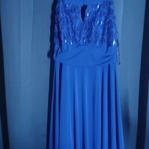 Enfocus Studio Royal Blue Floral Dress